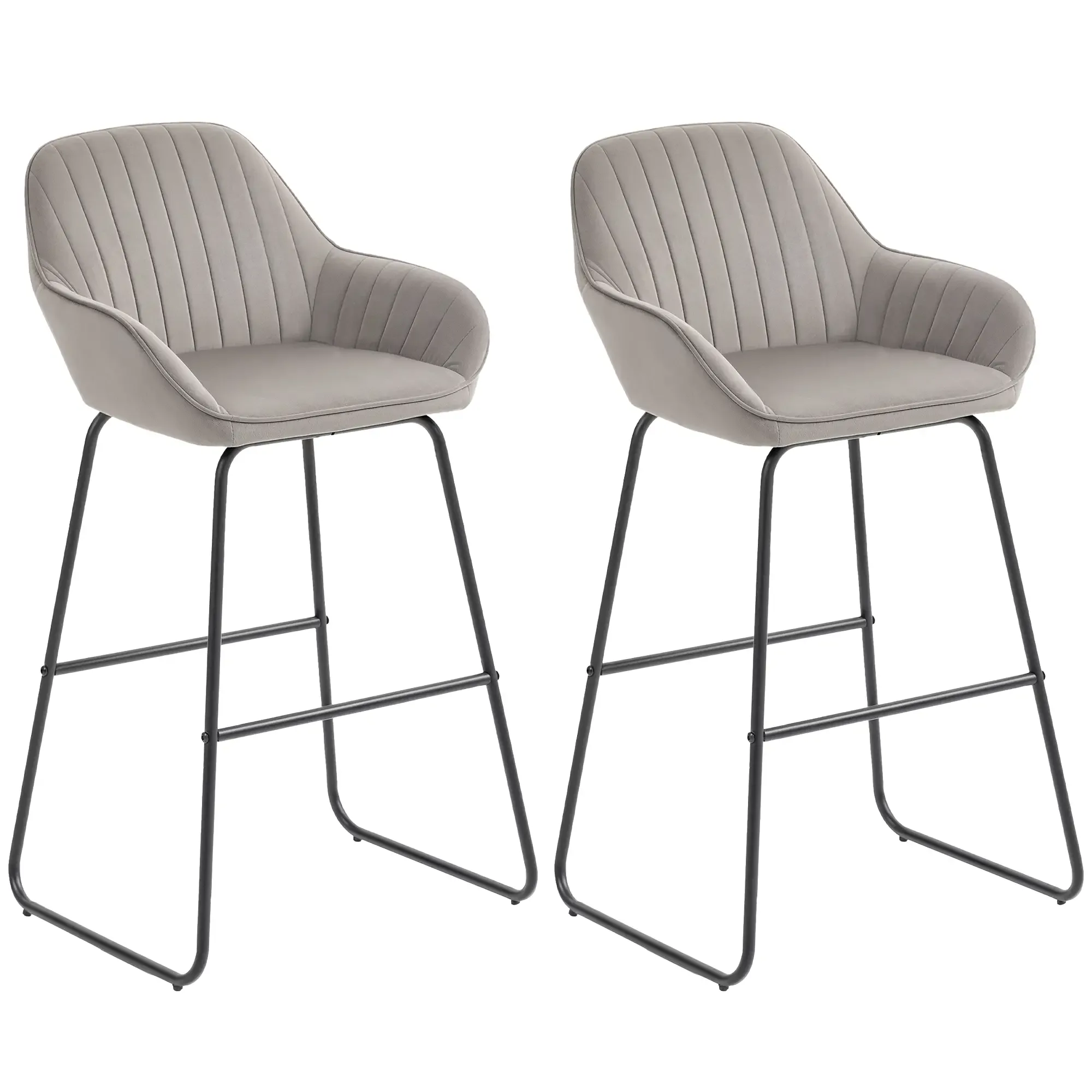 Barstolar 2-pack metallben grå – a83A-314V00GY