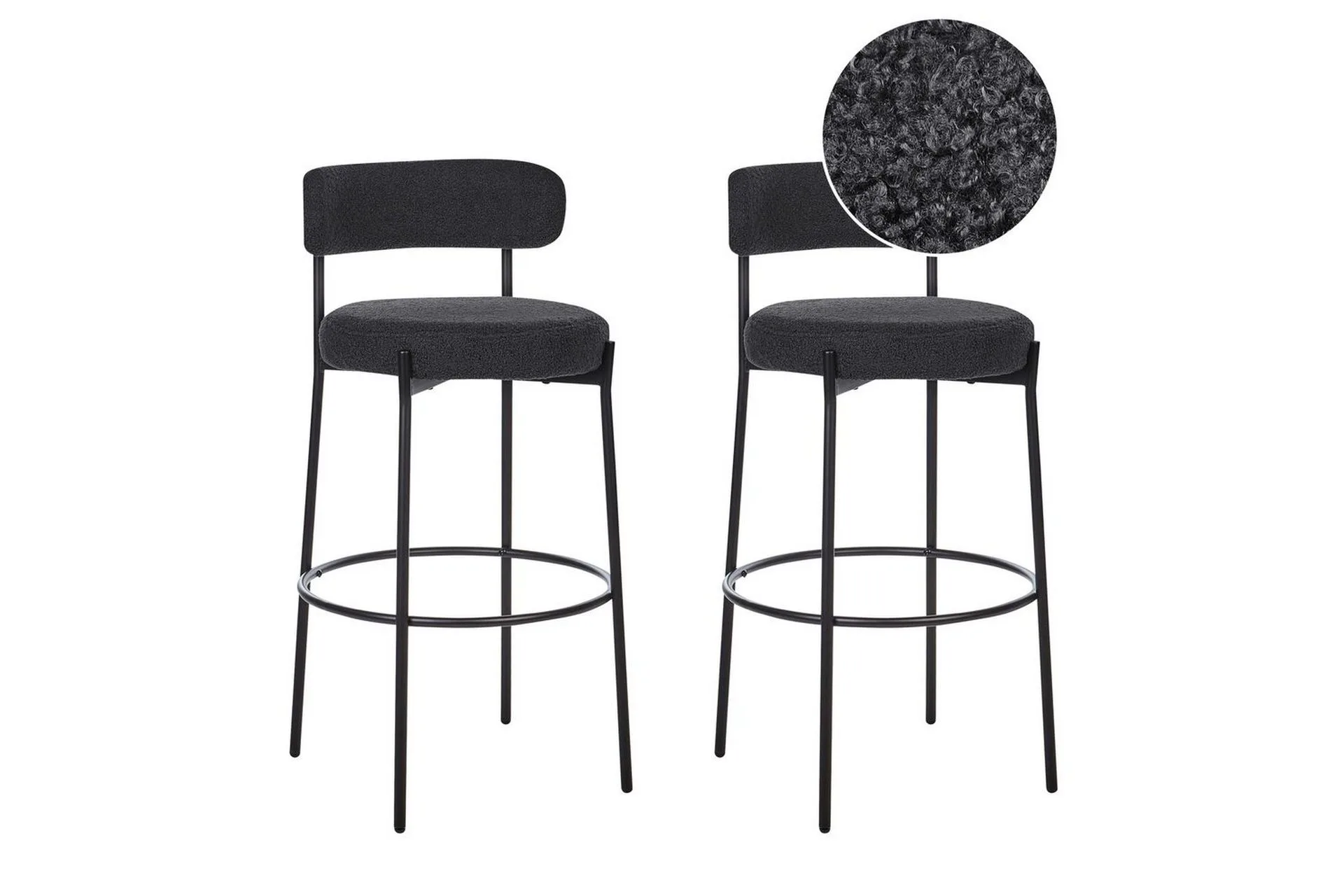 Barstol Allison set om 2 Svart-Svart – SYN0031863