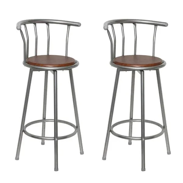 vidaXL Barstolar 2 st brun stål, variant 60560